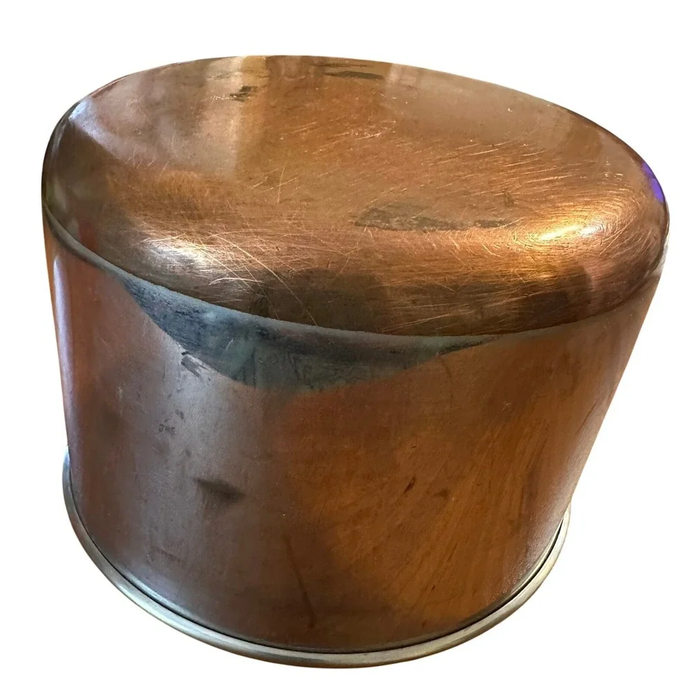 Vintage Revere Ware 2 Qt Saucepan Copper Bottom USA Stainless Steel Pot No Lid